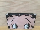 Betty Boop X Ipsy Sequined Black Makeup Accessory Bag Pouch Zip Closure 7 5 