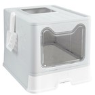 Easy-cleaning Hooded Cat Litter Box Enclosed Large Kitty Toilet Box Tray Refills