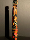 Beautiful 1930s Ak nw Coast Carved   Painted Cedar 3-figure Totem Pole excellent
