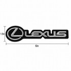 Lexus Logo Embroidered Patch Set Of 2     Black And Gray Car Emblems 6x1 5 Inches