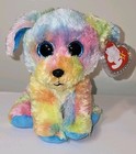 Ty Beanie Baby Boos Max Autism Awareness Day 4 02 Tie Dyed Dog  6 Inch  2021 New