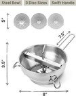 Molinillo De Alimentos Ergon  mico De Acero Inoxidable Con 3 Discos De Molienda