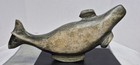 Vintage Inuit Eskimo Nunavet Carved Stone Beluga Whale Sculpture 10 5  X 5 