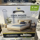 Serta 3  Cool Nights Gel Memory Foam Mattress Topper With Washable Cover  King