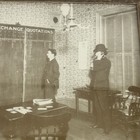Antique Framed Photograph Stock Exchange Banker Broker 1920s 30s Original Image 