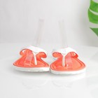 Nike Womens Solarsoft Ultra Sandals Size 10 White Neon Orange Thong Flip Flops