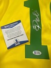 Pele Hand Signed Soccer Yellow Jersey Brazil Autographed Bas Authentication