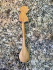 Small Vintage Hand Carved Wooden Scoop   Spoon Folk Art Man Spice Salt 5 5   