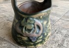 Roseville Imperial  Forest Leaves Green brown Matte Pottery Basket 7 