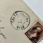 Rare 1884 South Easton Massachusetts Cover With Double Ring Fancy Cancel