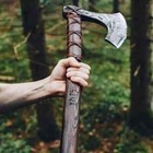 Handmade Viking Axe 1095 Carbon Steel Blade 40  Long Two-handed Berserker Axe Us