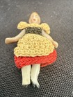 Antique German Hertwig Carl Horn Bisque Girl Doll Maid Dollhouse Mini 1 5   