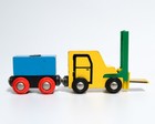Vintage Brio Wooden Railway Fork Lift Truck Set 1990s  33322