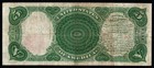 1907  5 Large Size Woodchopper Vf  Legal Tender United States Note 