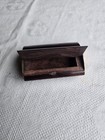 Vintage Wood And Brass Snuff Box