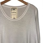 Vintage Concept Dip Dye Fringe Long Sleeve Shirt Size Medium