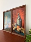 Vintage Mid Century Modern Still Life Prints Pair - Franklin Picture Frame Co
