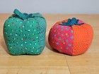 Vintage Handmade Vegetable Pin Cushions  Tomato  Carrot  Corn  Bell Pepper