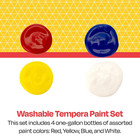 Washable Tempera Paints For School And Arts And Crafts Use  One Gallon Each  Ass