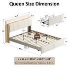 Nesture  Queen Storage Bed Frame  Upholstered Platform With Queen  White 