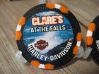 Clare s Harley Davidson Poker Chip - Niagara Falls - Ontario  Canada - Black