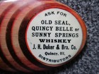 Vtg  Advertising Pocket Mirror Old Seal Whiskey-quincy Belle Whiskey Quincy Il
