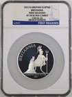Great Britain 2013 5oz Silver Britannia Pf70ucam Ngc 3788248-100 In Display Box