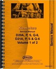 Komatsu D21p D20p D20pl D20pll D21e D21p  crawler Dozer Service Repair Manual