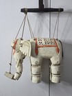 Vintage   Antique Wooden Elephant Marionette Puppet 1930 - 1950  india 