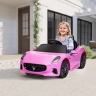 12v Kids Electric Car Licensed With Auxiliary Wheel  Remote  Pink