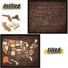 Wooden Usa Travel Map Puzzle 12 X 10inch  Wall Art Home Decor  Journey Tracker