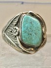 Navajo Ring Turquoise Size 10 50 Sterling Silver Women Men