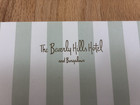 Beverly Hills Hotel   Bungalows Notepad Green White Striped 7 Pages