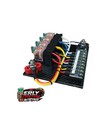 Race Car Fuse relay Panel Board 4 Circuits Color Coded Wiring Usa Made