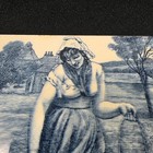 Minton Transferware Tile Blue White Victorian Rural Scene 6x6