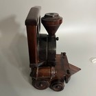 Vintage Wooden Train Locomotive Wall Hanging Shelf Decor Dark Wood Taiwan Roc