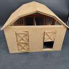 Breyer Wood Horse Barn Stable 2 Stall Doors Model Horse Toy Natural Wood Flaws