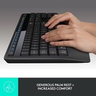 Logitech Mk345 Wireless Keyboard And Mouse Combo With Palm Rest For Pc - Black