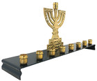 Vintage Jewish Hanukkah Menorah Israel Judaism Chanukah Judaica Hebrew Brass