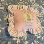 Vintage Eden Peter Rabbit Pink Embroidered Hanging Crib Musical Pillow Works