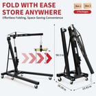 2 Ton 4400lbs Folding Engine Hoist Hydraulic Cherry Picker Shop Crane Hoist Lift