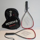 Vintage Pair Of Black red Ektelon Medallion Xs Racquetball Racquets With Cases