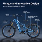 Blue 1800w E-bike 26  Fattire 52v 30ah Electric Bicycle Motor 35mph Adult Ebike