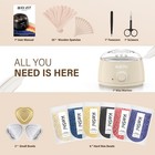 Waxing Kit Hard Wax Beans Hair Removal Warmer Full Body Cream Keshi Painless