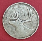 1949 Canada 25 Cents Silver Coin