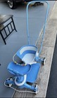 Vintage Genuine Taylor-tot Baby Stroller Walker Blue White Metal Push Toy