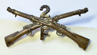 Vintage U s Army - 2nd Infantry - Crossed Muskets rifles - 2  - Screw Back