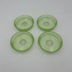 Set Of 4 Vintage Uranium Glow Glass Coasters Set Of 4 No Chips  1 Has Scratches