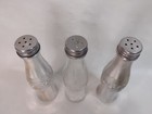 Coca Cola Bottle Shakers Set Of Three  Clear And Silver Salt And Pepper   Spices