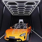 14 Hexagon Led Lighting Car Detail Garage Workshop Gym Honeycomb Lights 6500k Us